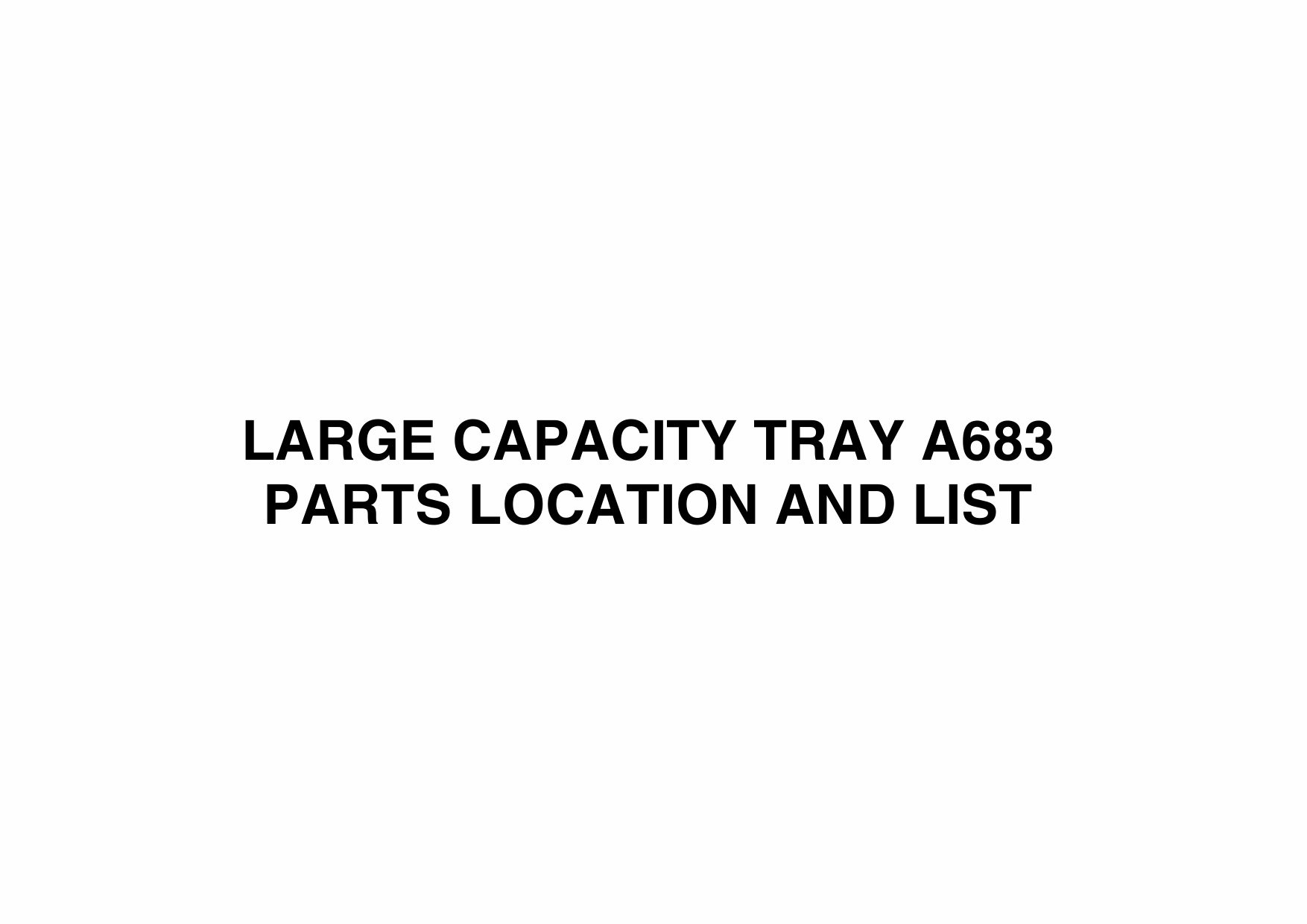 RICOH Options A683 LARGE-CAPACITY-TRAY Parts Catalog PDF download-1